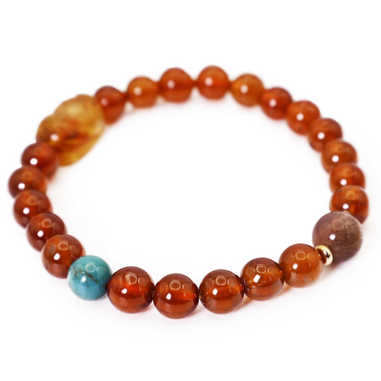 Golden Sunstone Bracelet with Pixiu