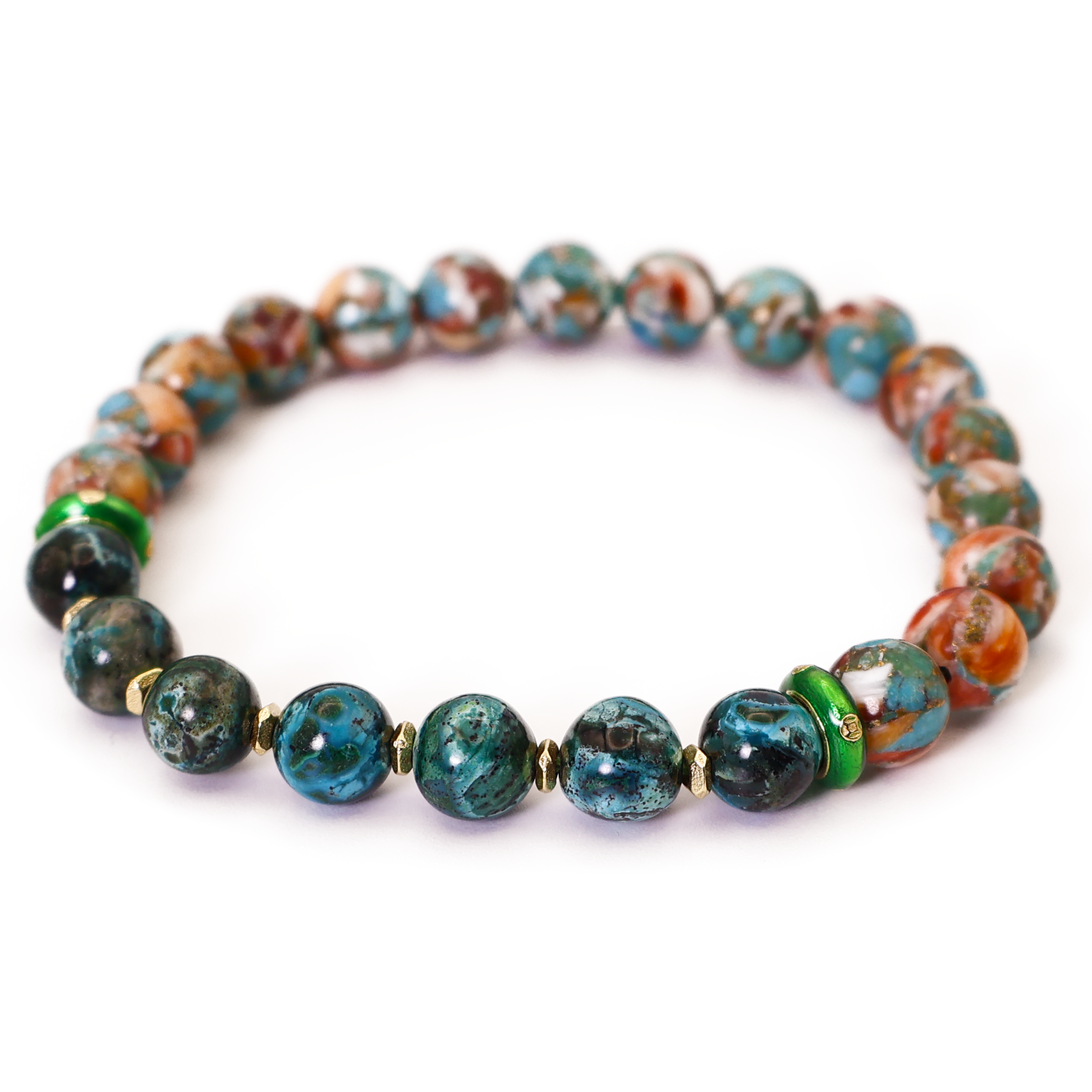 Turquoise and Red Mixture Bracelet