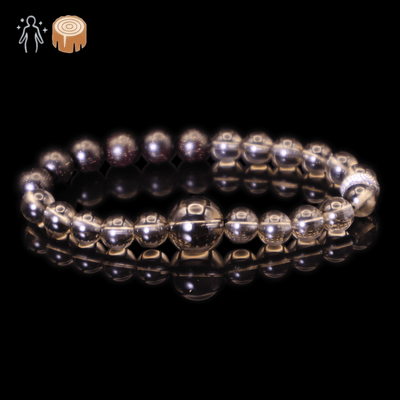 Brown Materia & Red Sandalwood Bracelet I on black background