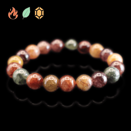 Colours Rutile Quartz Bracelet I on black background