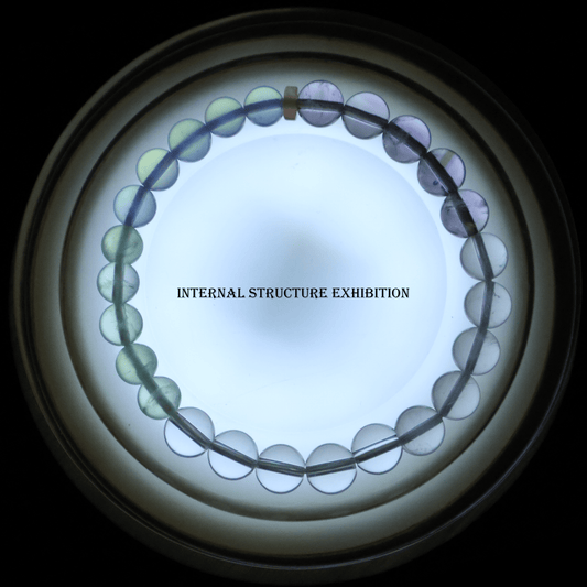 Mix Colorful Crystal Bracelet I (Straight-cut)  on white background, which shows its internal structure