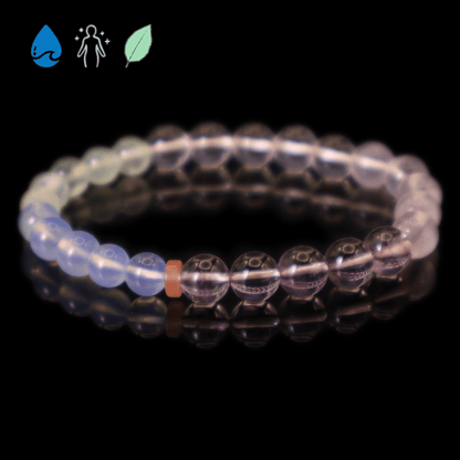 Mix Colorful Crystal Bracelet I (Straight-cut) on black background
