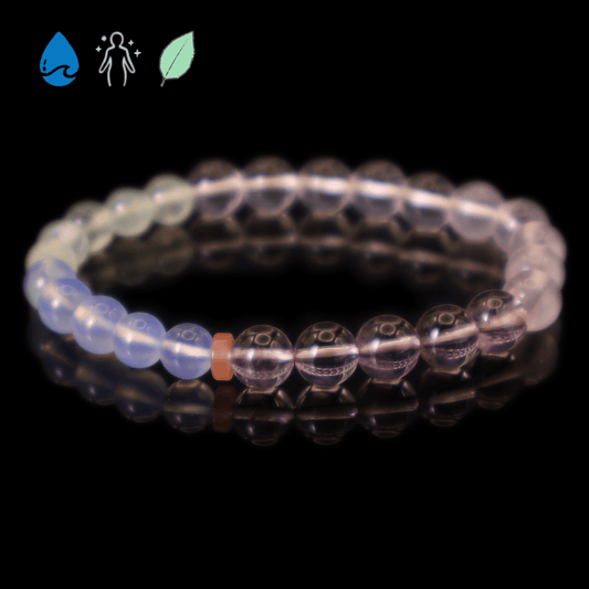 Mix Colorful Crystal Bracelet I (Straight-cut) on black background