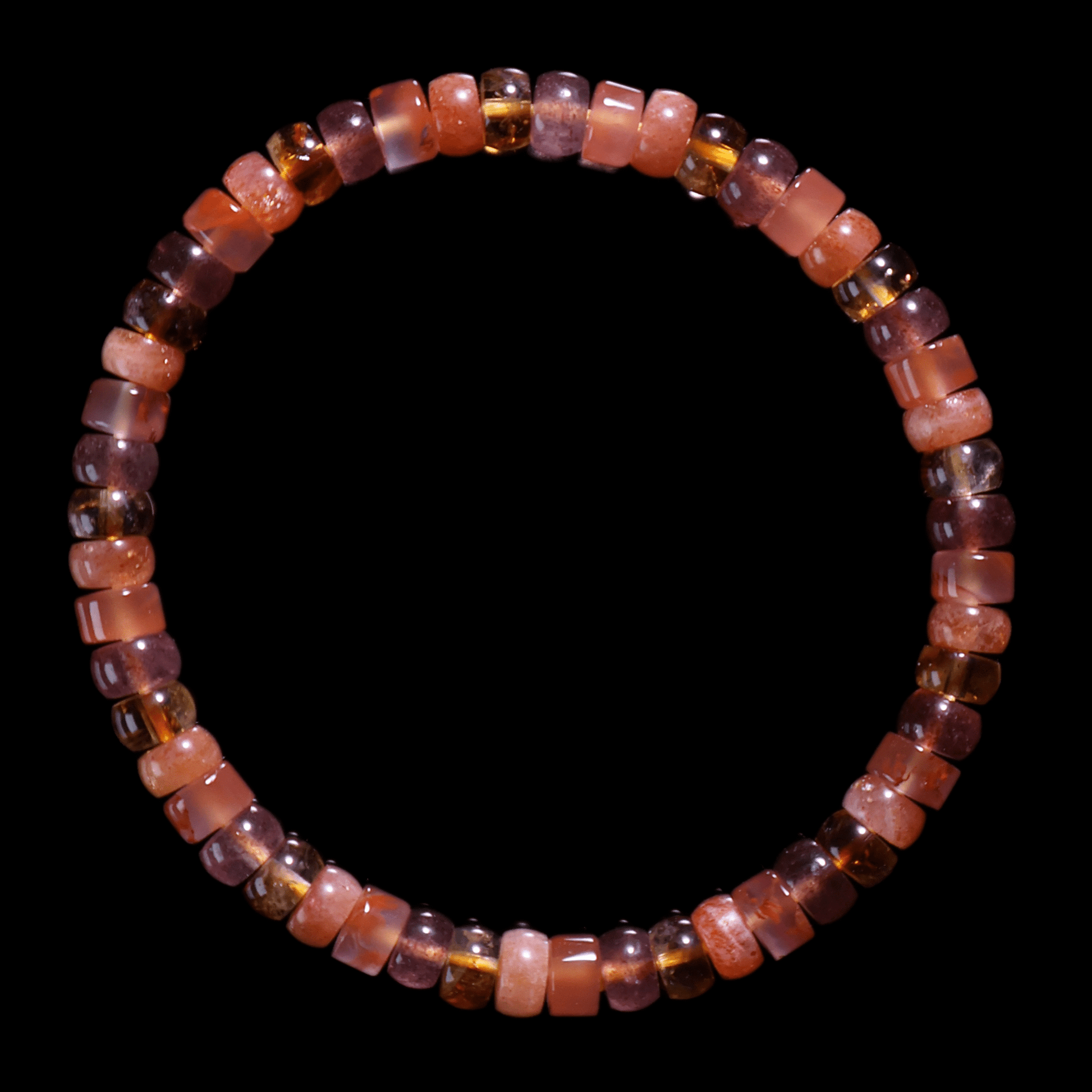 Mix Colorful Crystal Bracelet II (Straight-cut) on black background