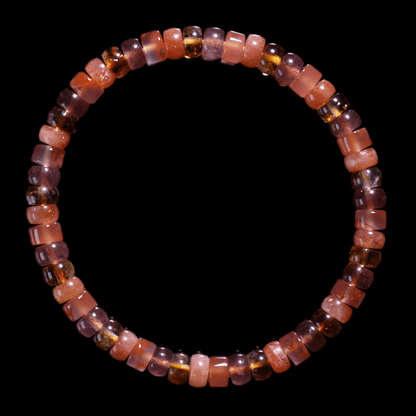 Mix Colorful Crystal Bracelet II (Straight-cut) on black background