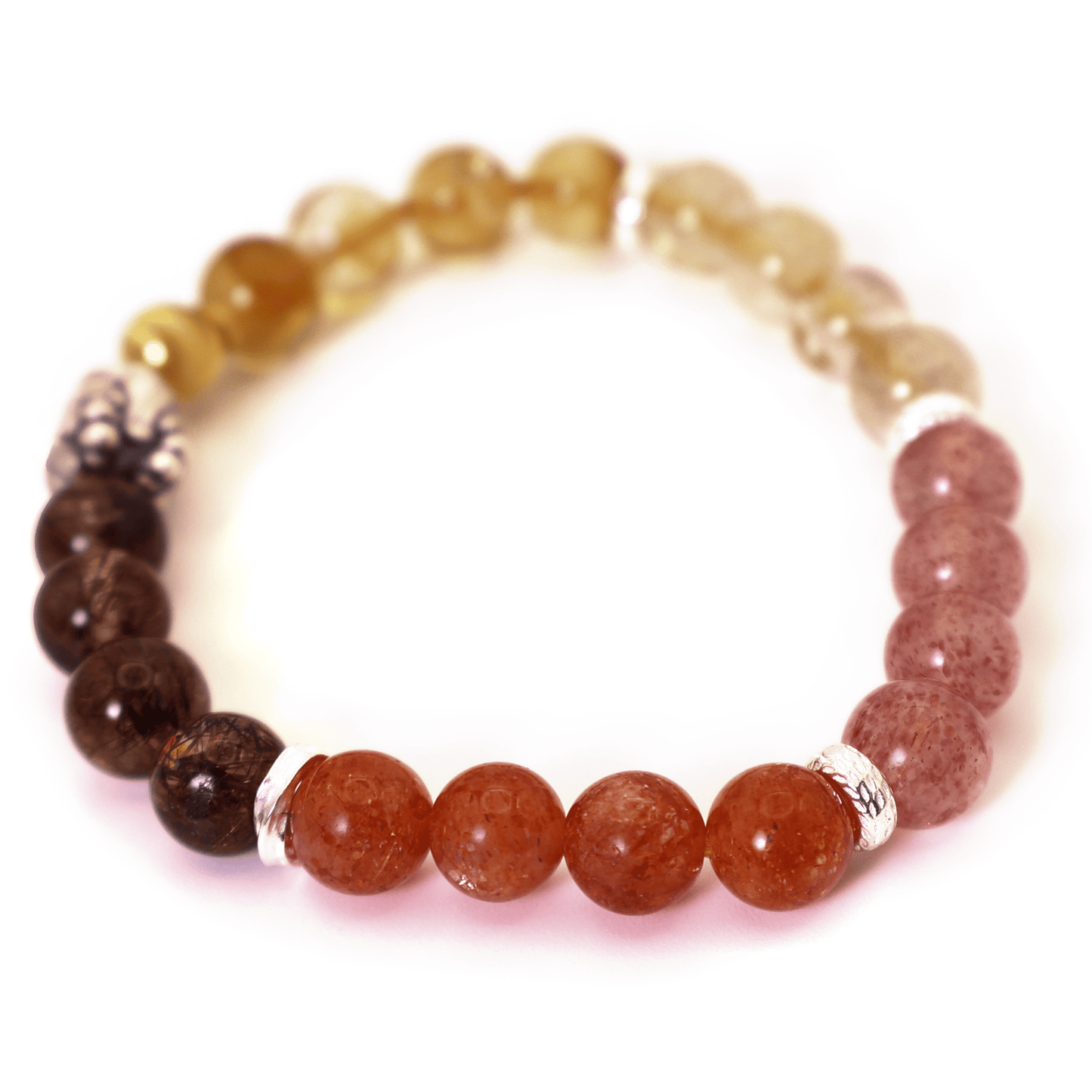 Mix Crystal Bracelet with Dragon I (Straight-cut) on white background