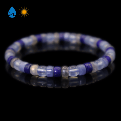 Mix Colorful Gemstone Bracelet I (Straight-cut) on black background