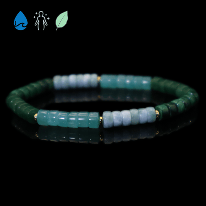 Mix Colorful Gemstone Bracelet II (Straight-cut) on black background