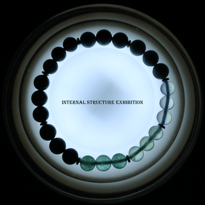 Mix Green Gemstones Bracelet I on white background