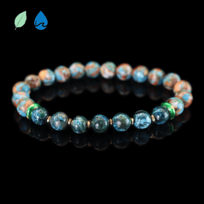 Phoenix Stone & Red Mixture Bracelet I on black background