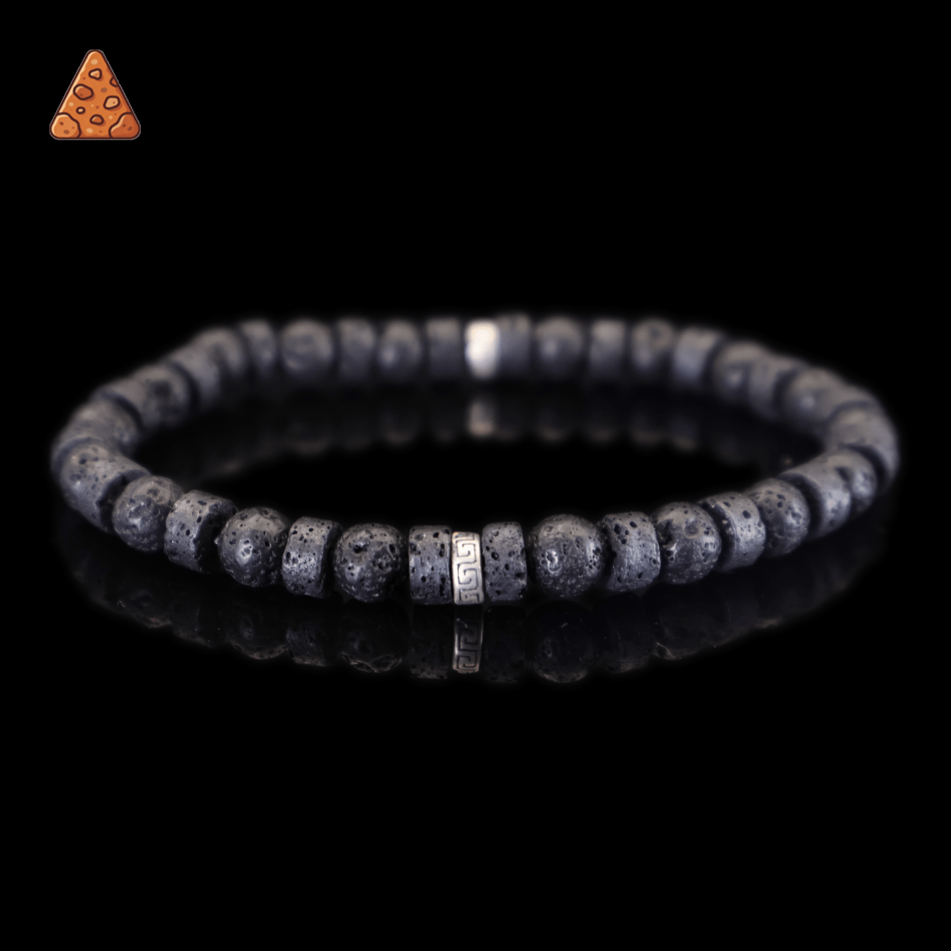 Volcanic Rock Bracelet I on black background