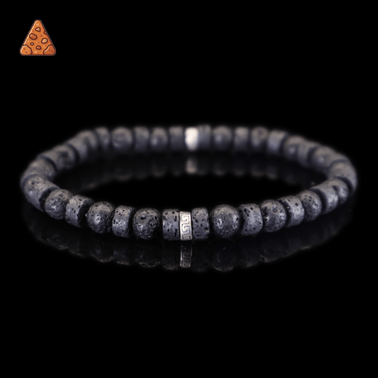 Volcanic Rock Bracelet I on black background