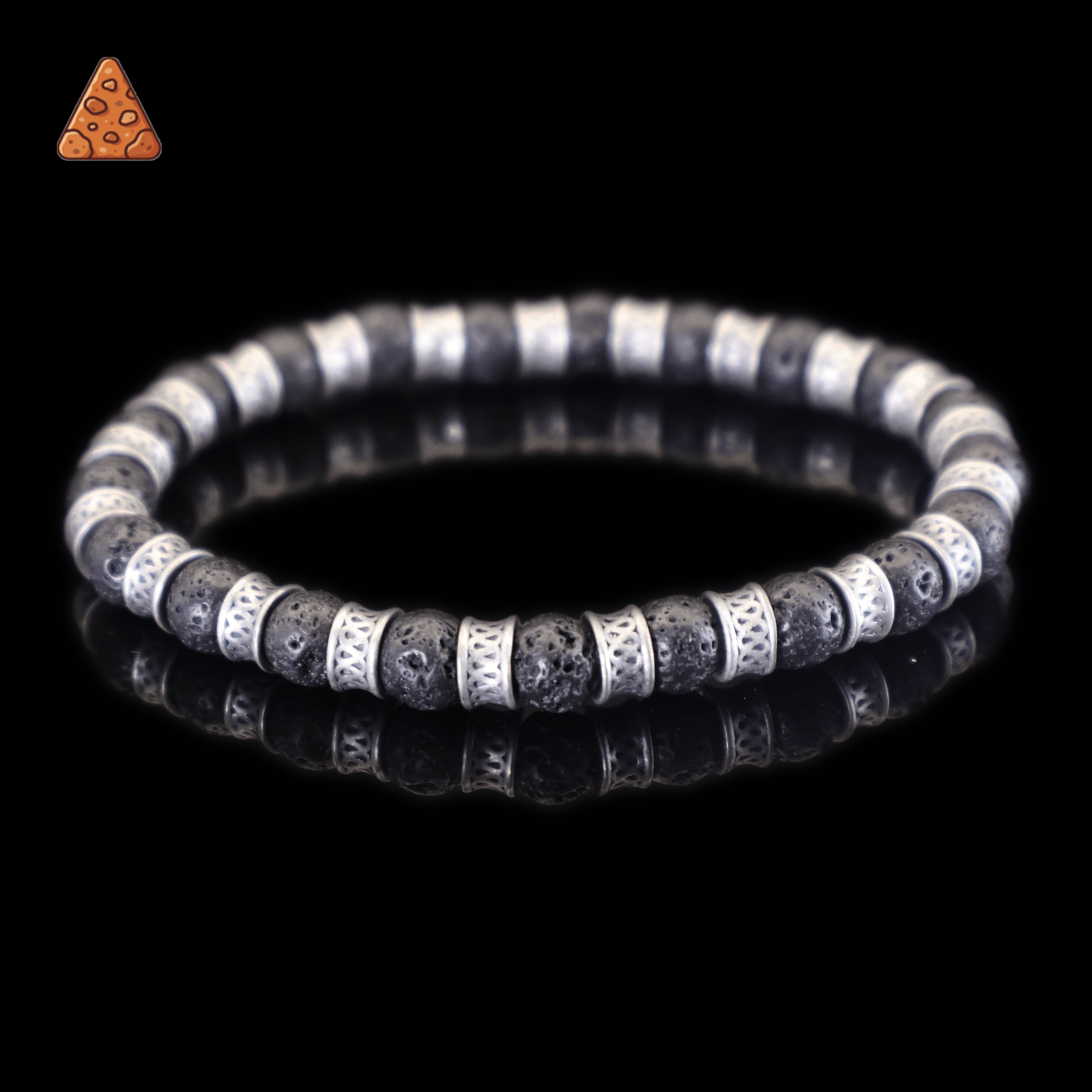 Volcanic Rock Bracelet II on black background